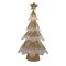 Northlight 46" LED Lighted Gold Mesh Christmas Tree Outdoor Decoration